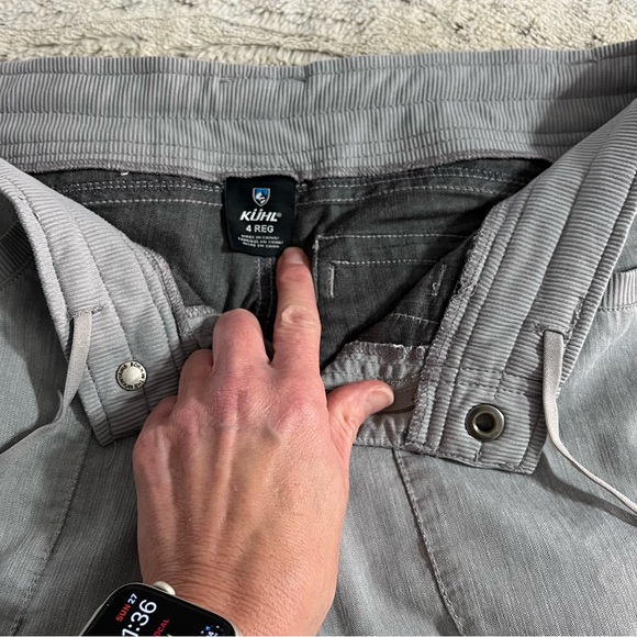 Kuhl Womens Outdoor CABO lightweight Pants in Light Gray size 4 - Picture 8 of 10